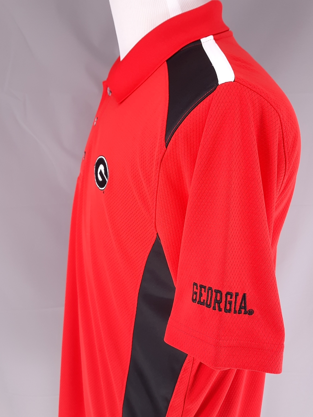 NEW Georgia Bulldogs Polo Shirt Men's L Red NCAA Football Majestic Section 101 - Picture 6 of 10